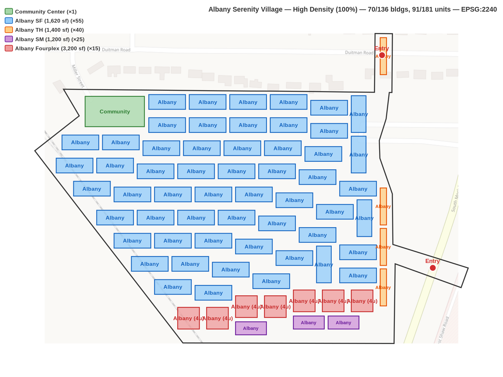 High density plan