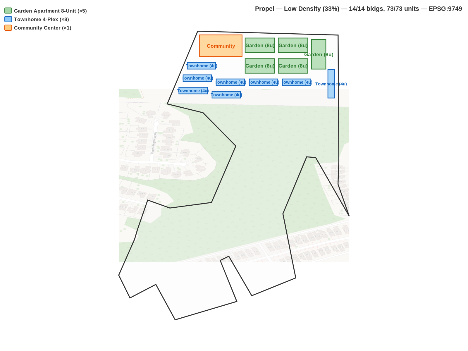 Low density plan